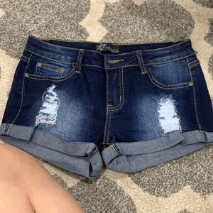 Denim shorts